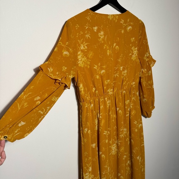 Madewell Ruffle Floral Long Sleeve Maxi Dress - Picture 9 of 14